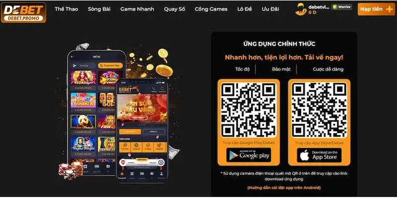 Phát triển app Debet giúp người chơi tham gia được mọi lúc mọi nơi